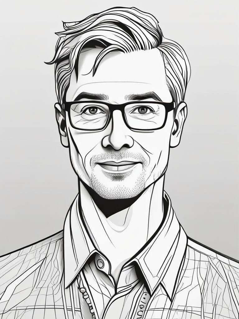 Free AI Headshot Generator for Professional Headshots and Profiles Pictures. line art drawing of {prompt}, portrait, sleek, modern, minimalist, graphic, line art, vector graphics